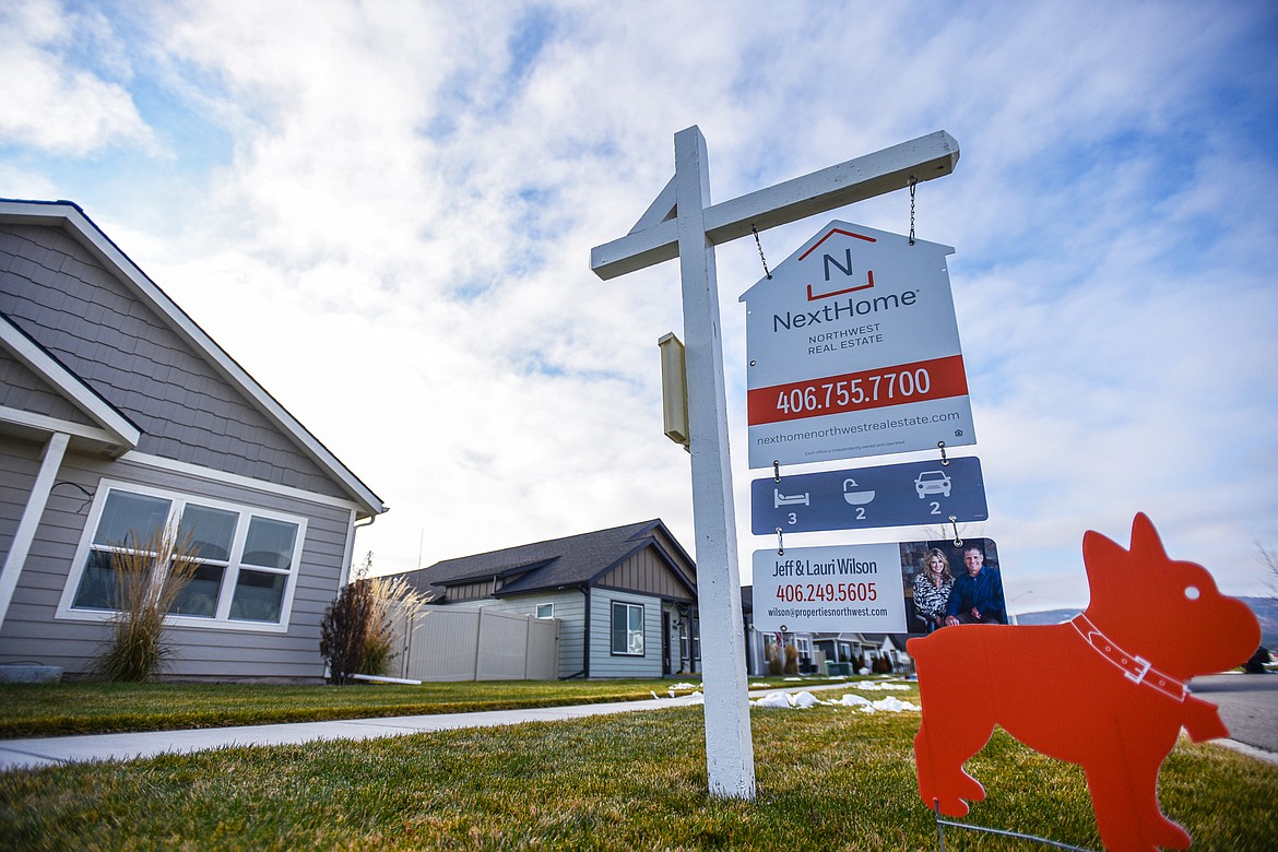 A home for sale in the Mountain Vista Estates development in Kalispell on Friday, Dec. 15. (Casey Kreider/Daily Inter Lake)