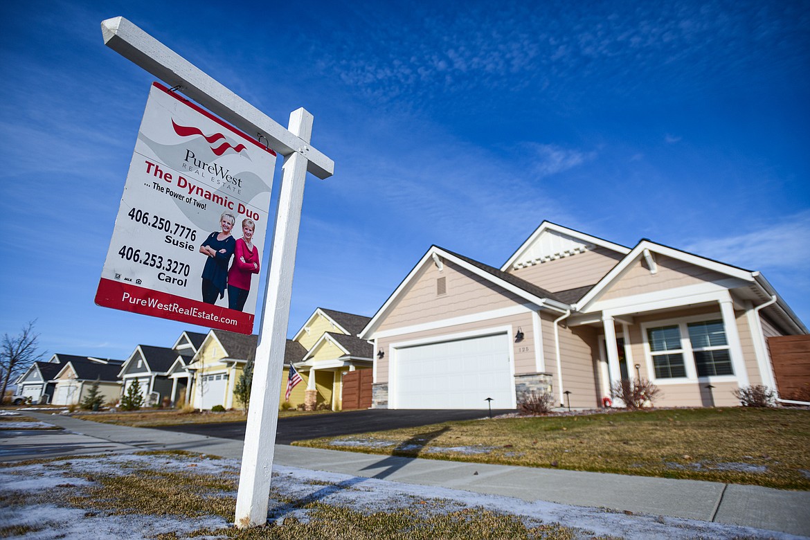 A home for sale in the Silverbrook Estates development in Kalispell on Friday, Dec. 15. (Casey Kreider/Daily Inter Lake)