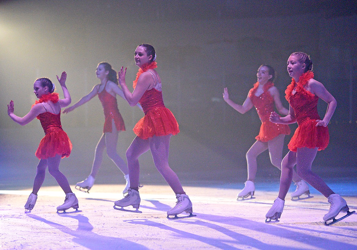 Skaters perform in the Glacier Skate Academy's "Winter Wonderland on Ice" show on Sunday, Dec. 17 at the Stumptown Ice Den in Whitefish. (Whitney England/Whitefish Pilot)