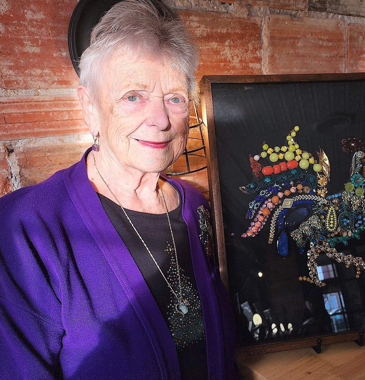 Sherry Hansen brought her jewelry art to the Cottage Business and Craft Show at Maxine's Coffee Shoppeand Eatery on Sunday.