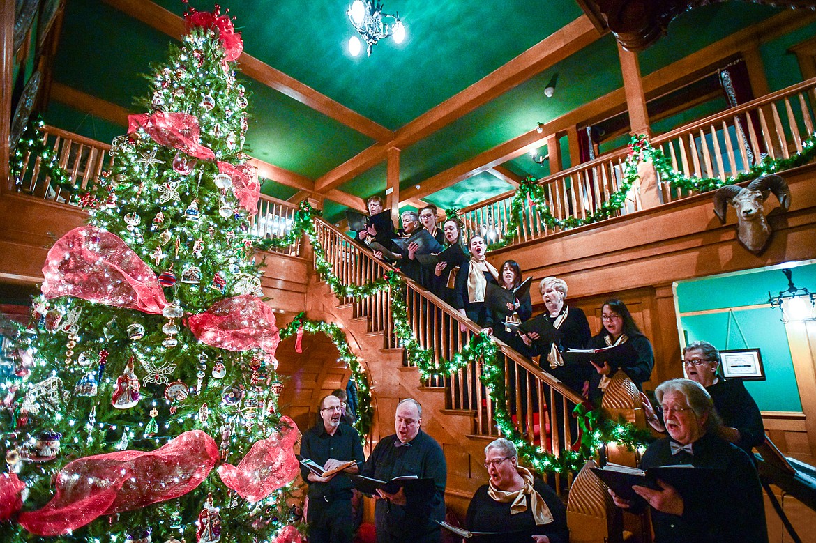 The Valley Voices Community Choir's Evensong sing Christmas Carols at Conrad Mansion on Tuesday, Dec. 19. (Casey Kreider/Daily Inter Lake)