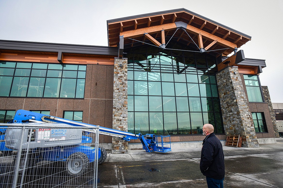 Airport director Rob Ratkowski stands outside the central core area of Glacier Park International Airport's Expansion Project on Thursday, Dec. 21. (Casey Kreider/Daily Inter Lake)