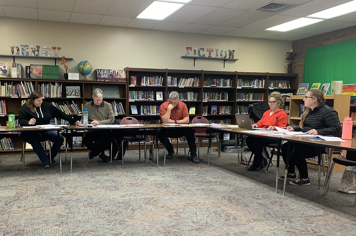 The Helena Flats School Board meets on Tuesday, Dec. 19, 2023. (Hilary Matheson/Daily Inter Lake)