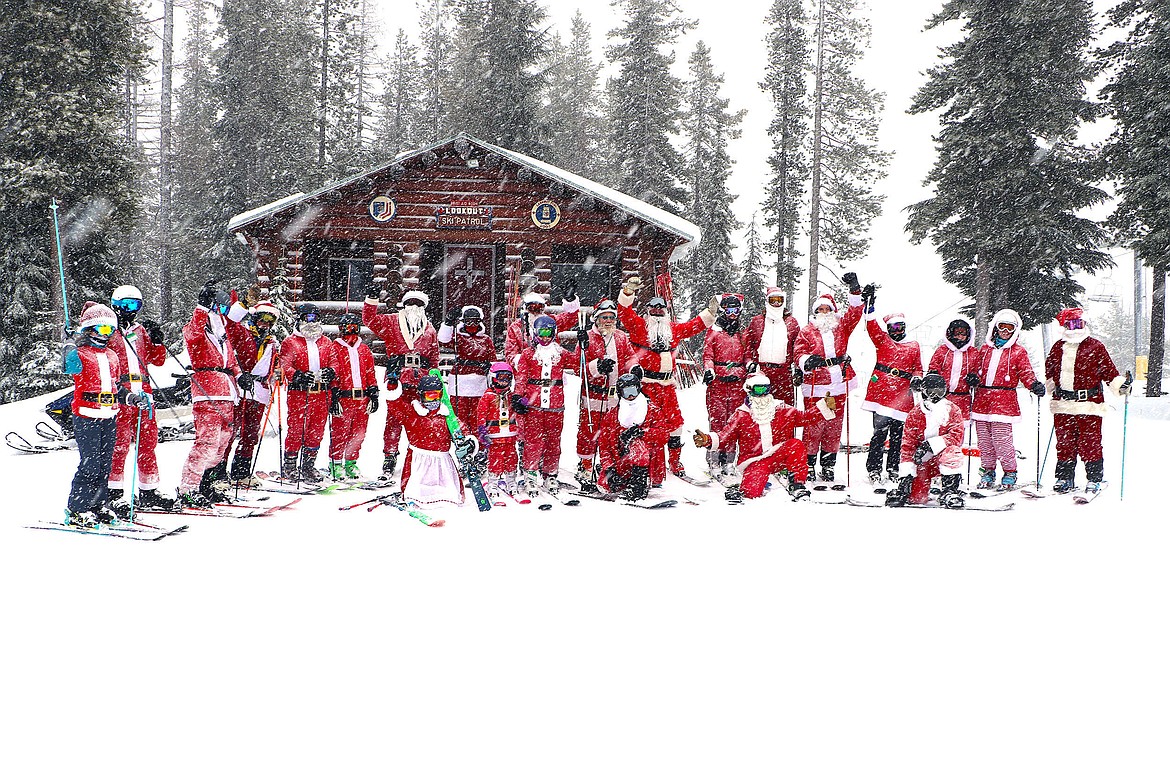 Skiers and snowboarders dressed from head to toe as Santa can purchase a lift ticket for only $20 Saturday at Lookout Pass.