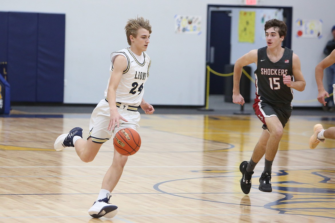 MLCA/CCS sophomore Johnny Ferguson scored 23 points against Bridgeport and 20 points against Odessa at this week’s MLCA/CCS boys Christmas Basketball Tournament.