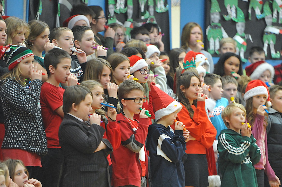 Libby Elementary School fifth grade students performed in one of the Christmas concerts at the elementary school gym for their families on Thursday, Dec. 21. (Hannah Chumley/The Western News)