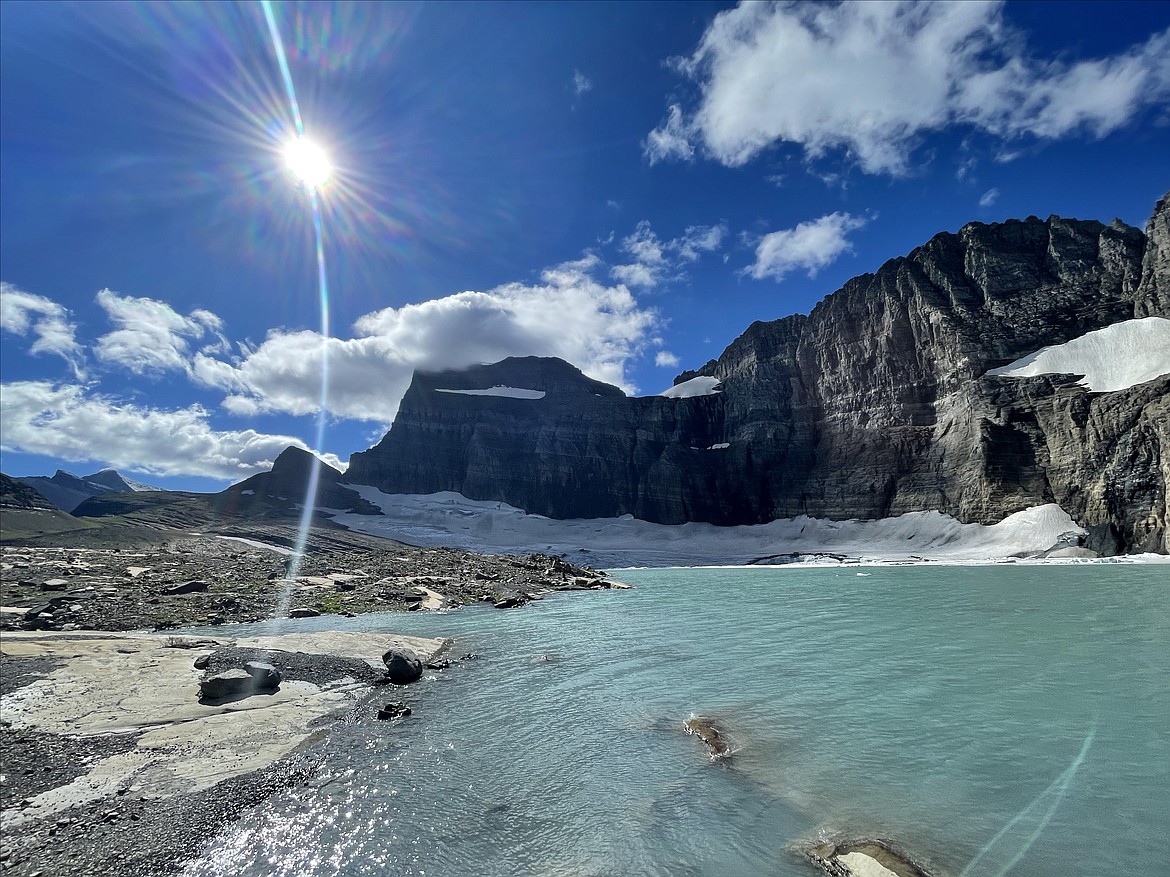 Grinnell Glacier Lake in Glacier National Park is seen in August 2022. (Matt Baldwin/Daily Inter Lake)