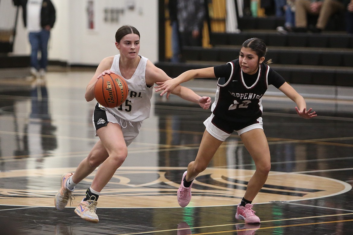 Royal senior Kenia Orth (22) attempts a free throw in the first half against Toppenish.