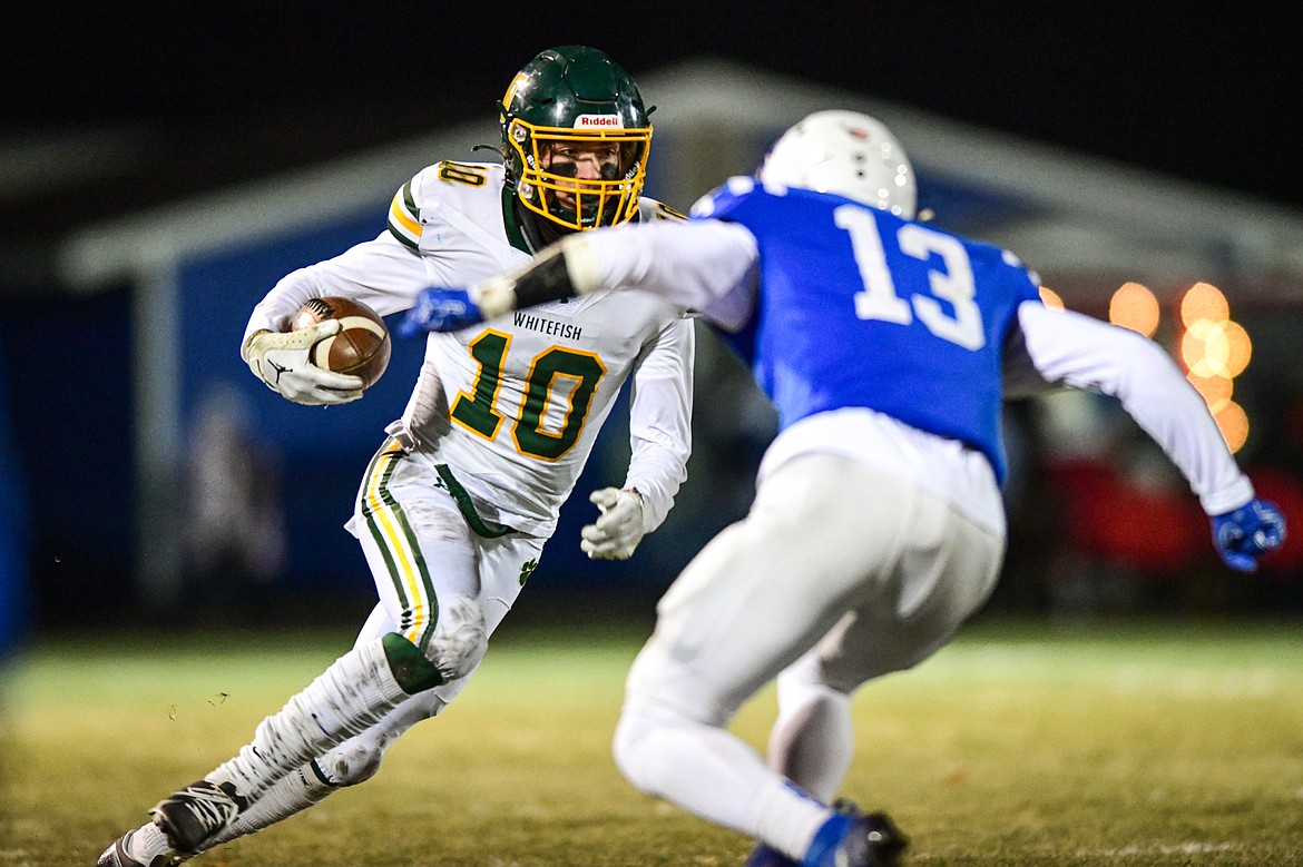 WHITEFISH BULLDOG Mason Kelch (10) has been named to the West roster at defensive back. (Casey Kreider/Daily Inter Lake)