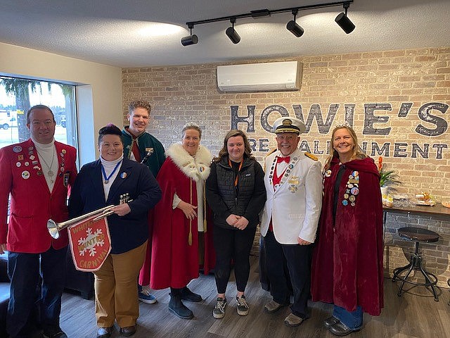 The Winter Carnival Royal Court recognized Marissa at Howie’s Tire and Alignment last week for her services to the Realm. (Winter Carnival photo)