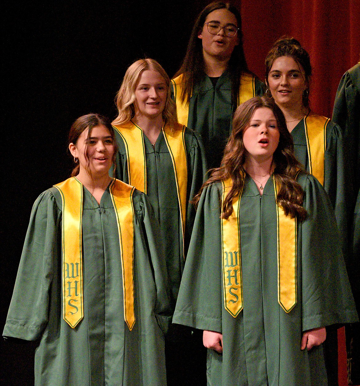The Whitefish High School Concert Choir performs during the choir program's mid-December winter concert. (Whitney England/Whitefish Pilot)