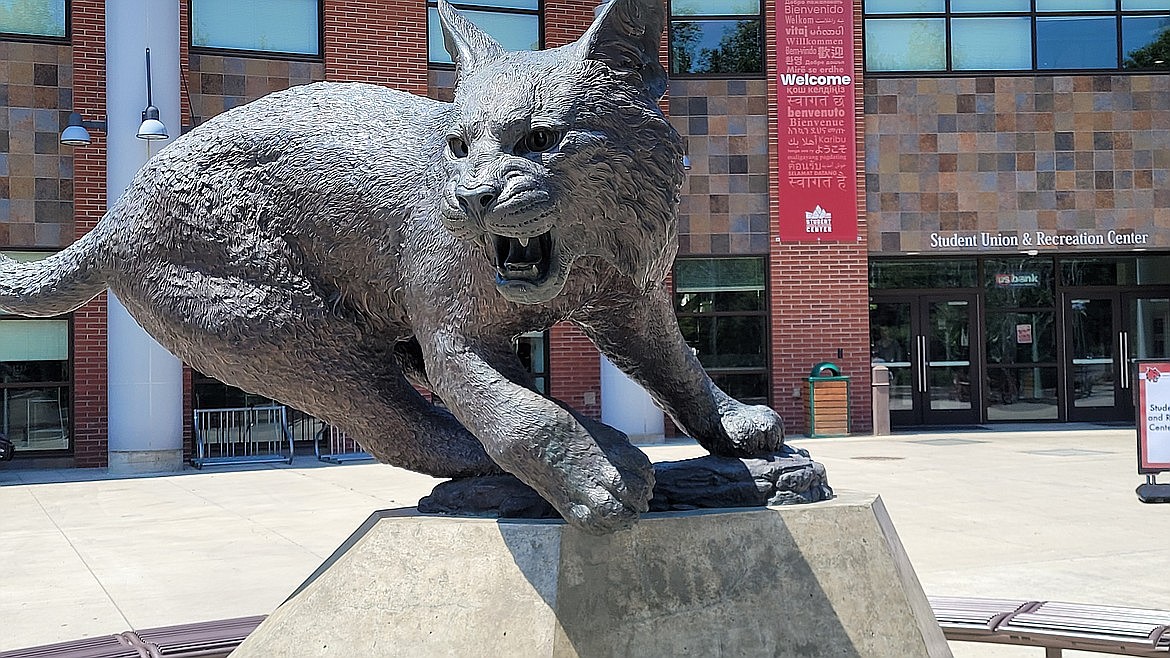 Central Washington University announced recently that Washington Governor Jay Inslee has requested several items that will help with the school's efforts to operate in a more environmentally-friendly manner. Pictured is a statue of Wellington the Wildcat, the university's mascot.