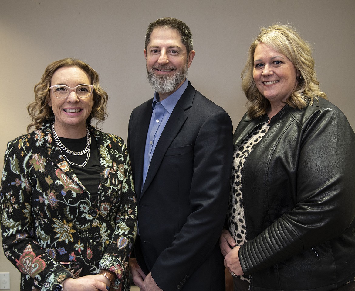 Michele Purcell, Bryan Brophy-Baermann and Tricia Fiscus have joined Flathead Valley Community College’s executive leadership team. (Courtesy photo)