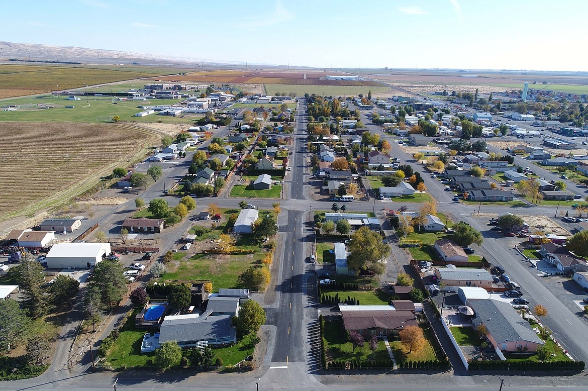 An aerial photo of the city of Mattawa. Thursday’s regular Mattawa City Council meeting featured a public hearing for Mattawa’s updated comprehensive plan as well as a community visioning workshop held Dec. 15.