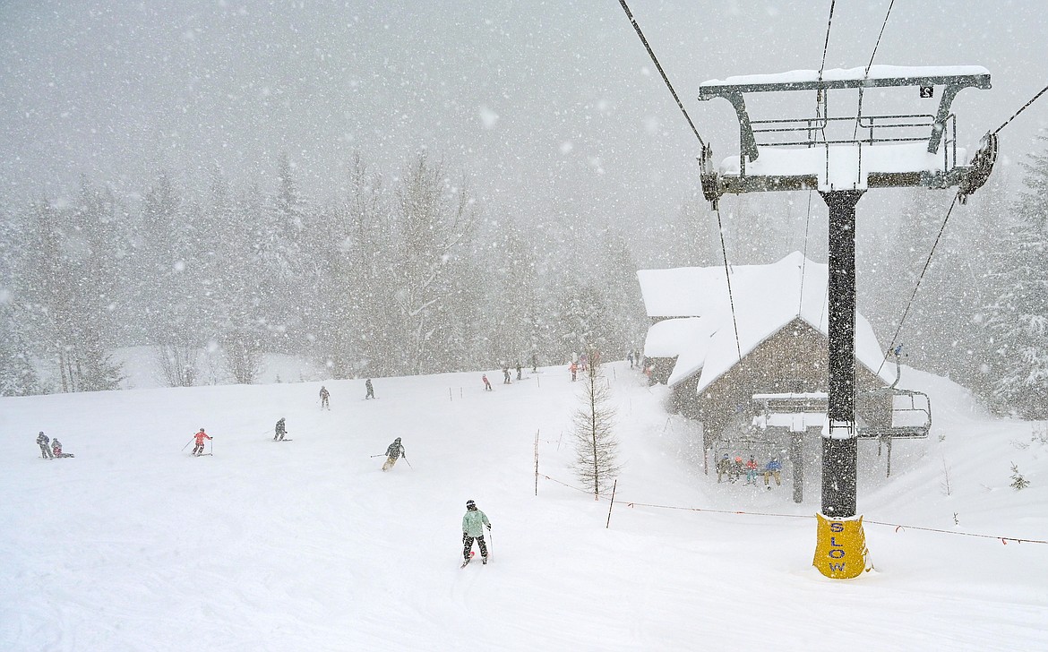 All three ski areas in North Idaho — including Schweitzer, pictured above — are open daily. Also open are Lookout Pass near Mullan, and Silver Mountain Resort in Kellogg.