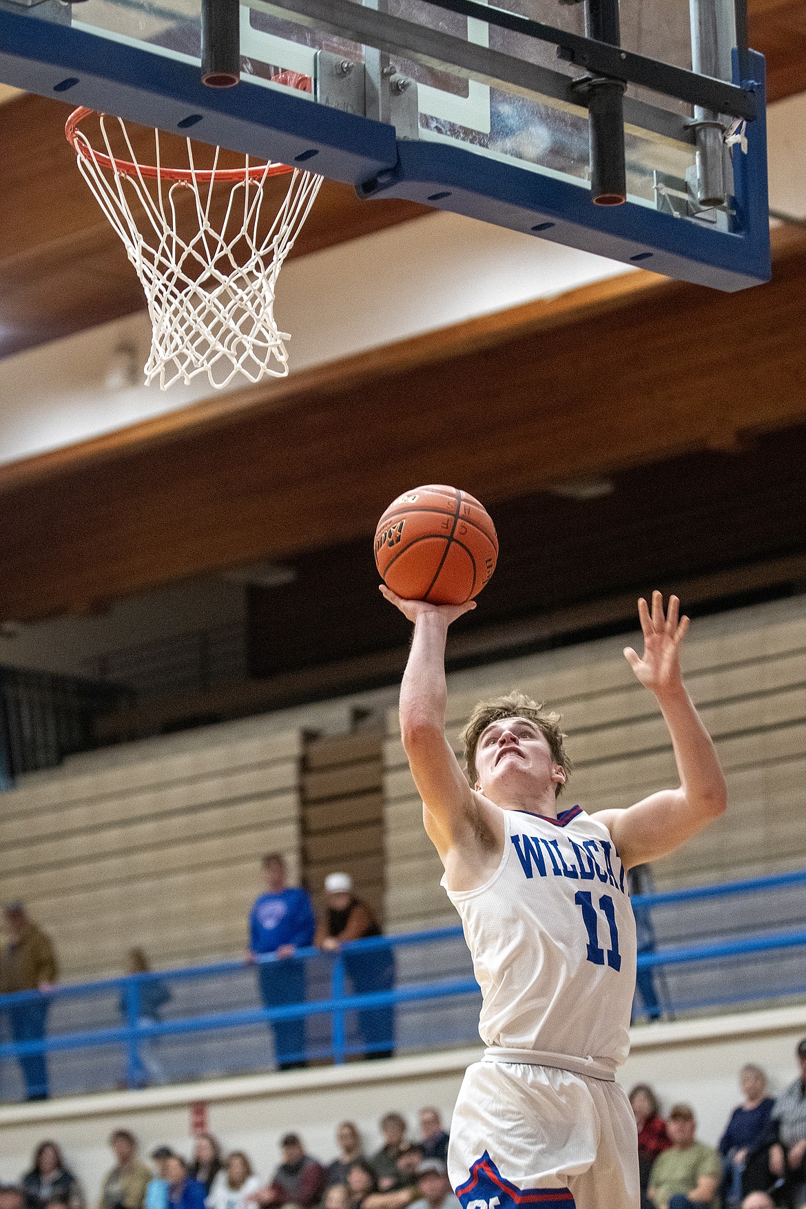 WIldcat Mark Robison puts up a shot against Frenchtown at home on Tuesday, Dec. 19. (Avery Howe photo)