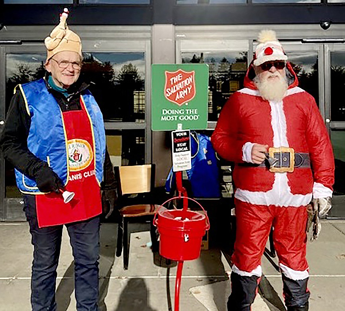 Dick Vail shared this Best Shot of two Kiwanians staffing the Salvation Army's red kettle during its recent fundraising campaign. If you have a photo that you took that you would like to see run as a Best Shot or I Took The Bee send it in to the Bonner County Daily Bee, P.O. Box 159, Sandpoint, Idaho, 83864; or drop them off at 310 Church St., Sandpoint. You may also email your pictures in to the Bonner County Daily Bee along with your name, caption information, hometown and phone number to bcdailybee@bonnercountydailybee.com.