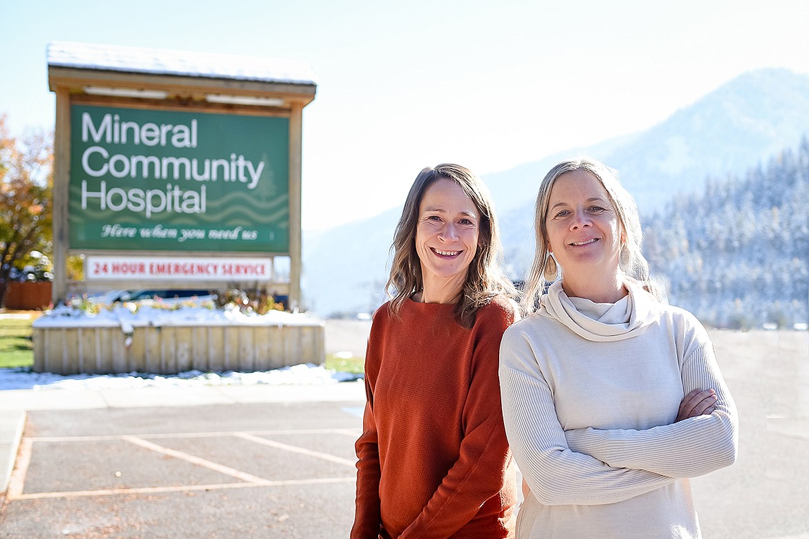 University of Montana alums and lifelong best friends Stacy Conrow-Ververis, left, and Laurel Chambers are the CFO and CEO, respectively, of Mineral Community Hospital in their hometown of Superior. (UM photo by LeAnn Layton)