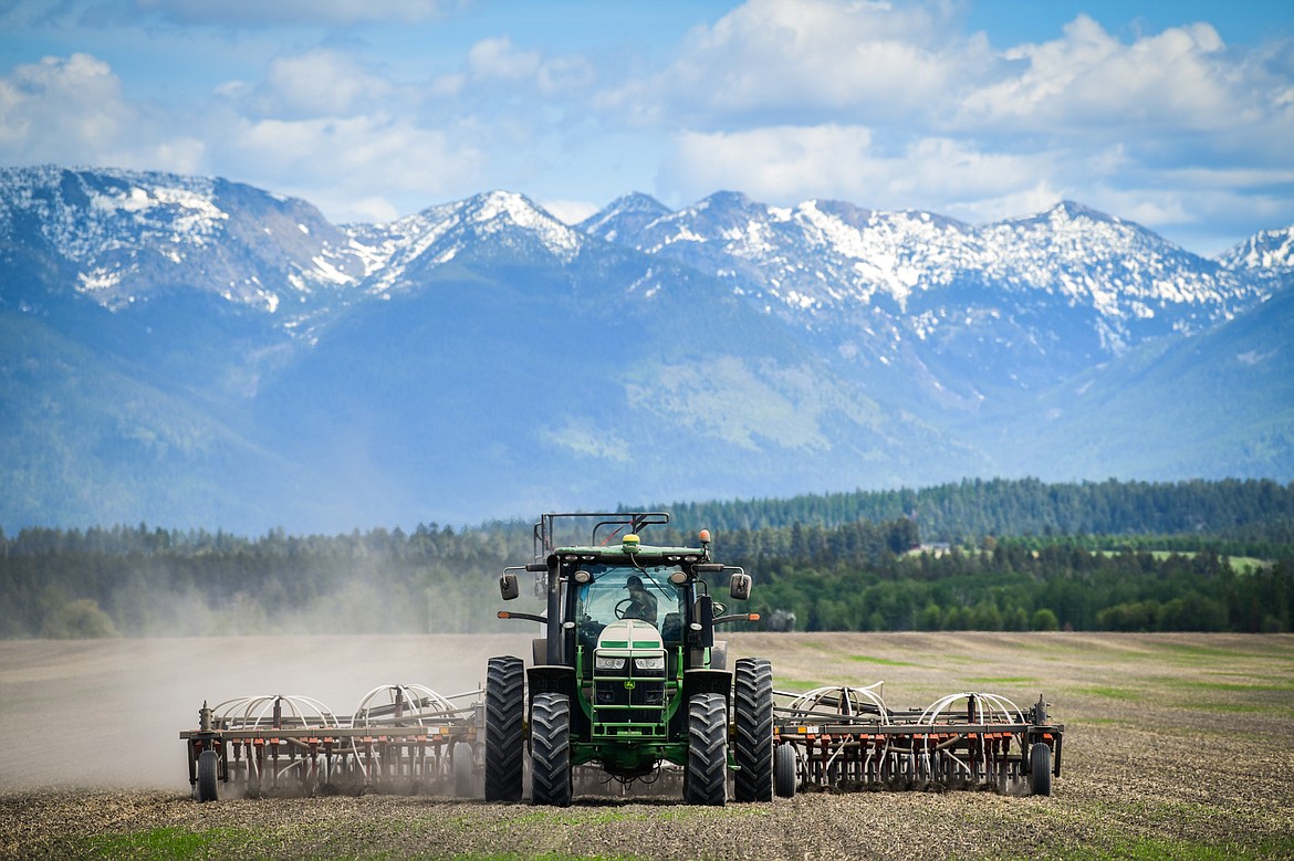 A farmer cultivates a field in Lower Valley on Tuesday, May 16. (Casey Kreider/Daily Inter Lake)