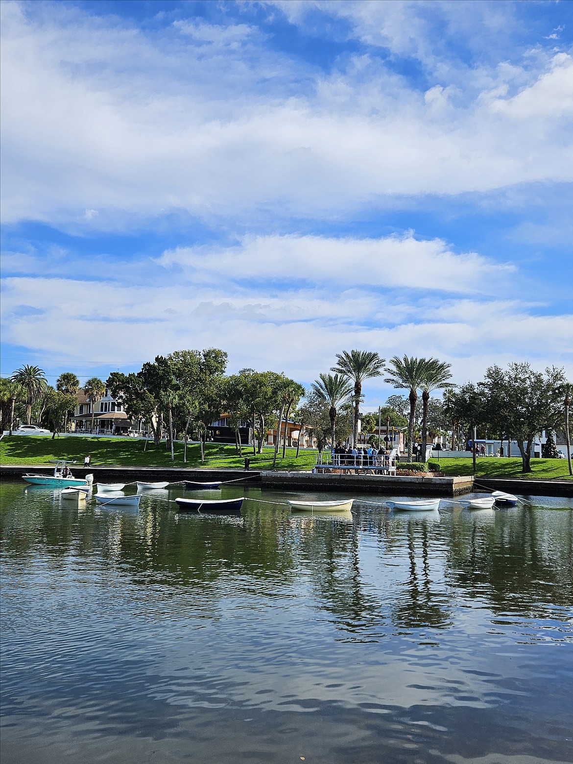 A ring of boats encircles the area where divers practiced retrieving a special cross to commemorate the Feast of the Epiphany, followed by the Blessing of the Waters in Tarpon Springs, Fla. Dec. 30. Greek Orthodox Christmas is on Jan. 7.