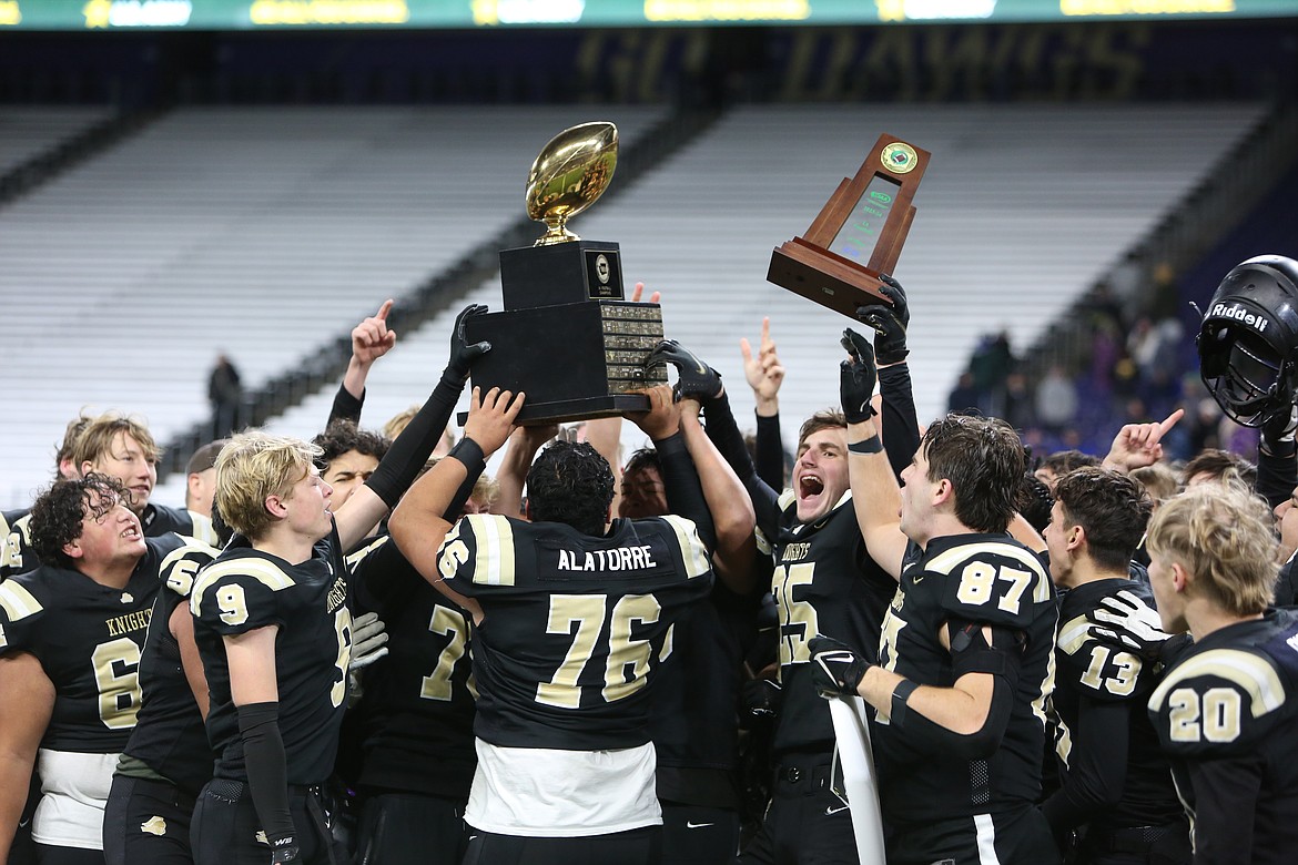 The Royal Knights claimed their fourth-straight state championship Dec. 1 with a 49-7 win over Lakeside (Nine Mile Falls) at Husky Stadium in Seattle.