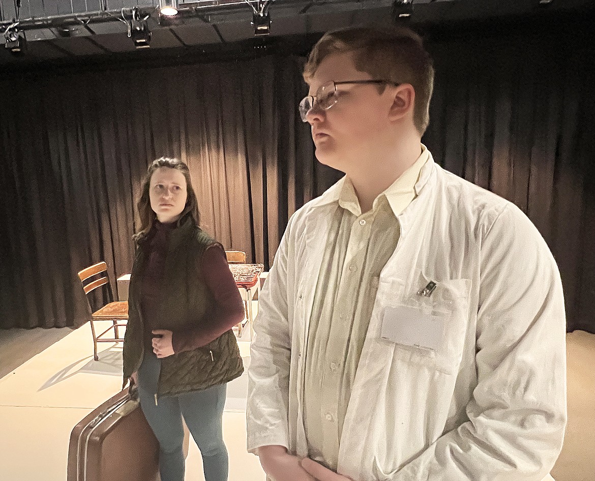 Andrea Chandler plays Mary and Drew Crane plays George in the Wolfpack Theatre Company’s production of “The Language Archive.” (Courtesy photo)