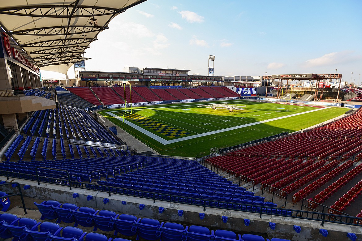 View of Toyota Stadium, home of the FCS Championship between the Montana Grizzlies and South Dakota State Jackrabbits in Frisco, Texas on Sunday, Jan. 7. (Casey Kreider/Daily Inter Lake)