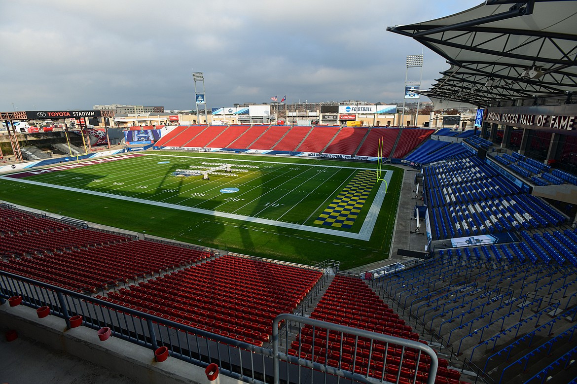 View of Toyota Stadium, home of the FCS Championship between the Montana Grizzlies and South Dakota State Jackrabbits in Frisco, Texas on Sunday, Jan. 7. (Casey Kreider/Daily Inter Lake)