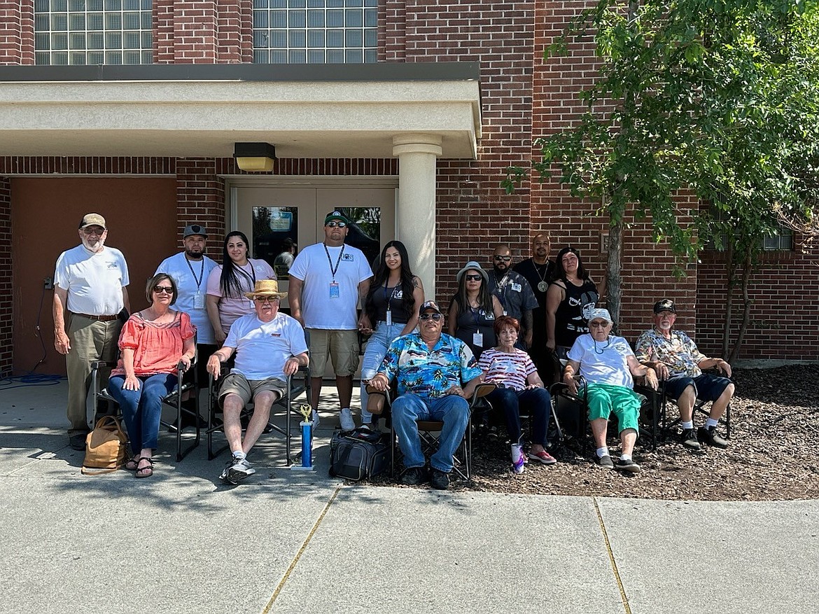 Members of the Moses Lake Classic Car Club and the Lakesiders Car Club pose for a picture last summer.