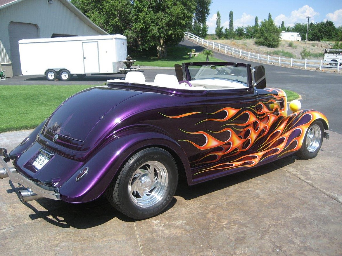 The award-winning 1934 Ford Cabriolet - not like it came from the factory - owned by Moses Lake Classic Car Club members Tom and Bette Jo Carlton.