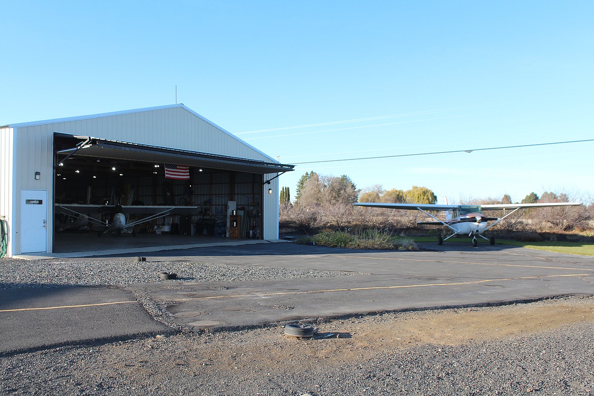 A hangar at the Moses Lake Municipal Airport in November. Port of Moses Lake commissioners said Monday they would not be interested in assuming control of the municipal airport.