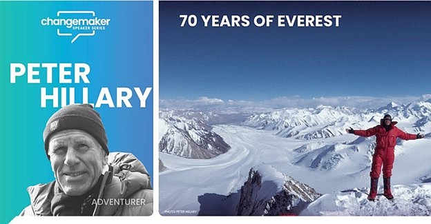 Changemaker Speaker and mountaineer Peter Hillary presents "70 Years of Everest" Jan. 25 at he Wachholz College Center. (Courtesy image)