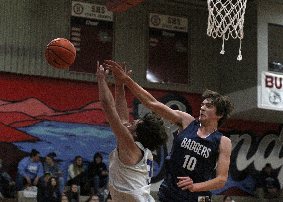 Wyatt Smith plays defense against Sandpoint earlier in the season.