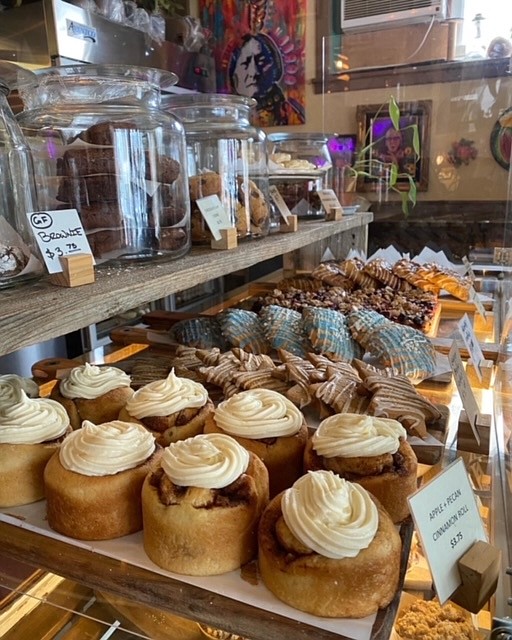 A variety of baked goods line the shelves at Cloudview Kitchen in Soap Lake. The restaurant and bakery often sells out of favorites.