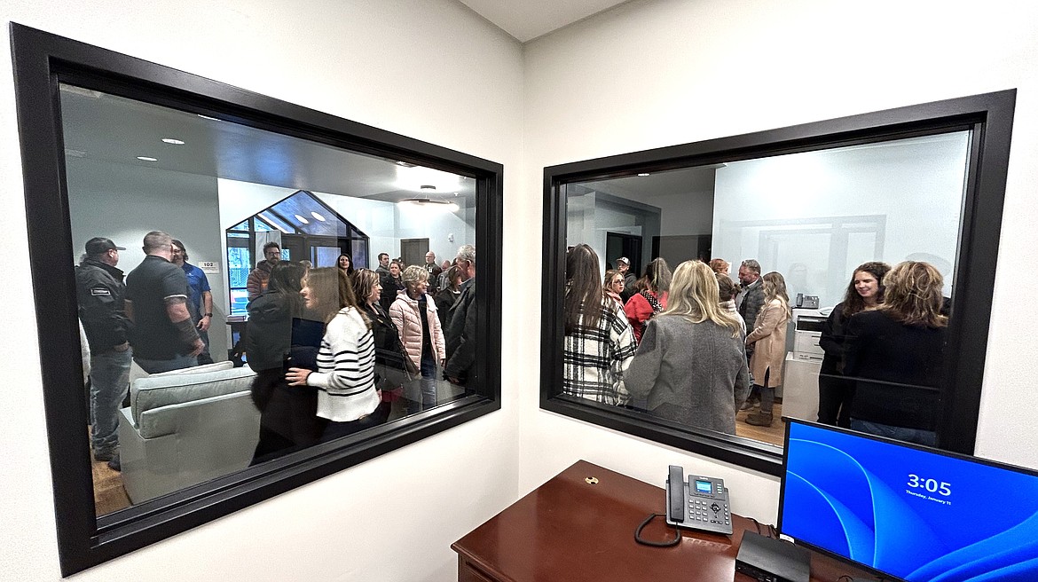 People check out the new Family Support Center at Children's Village on Thursday.