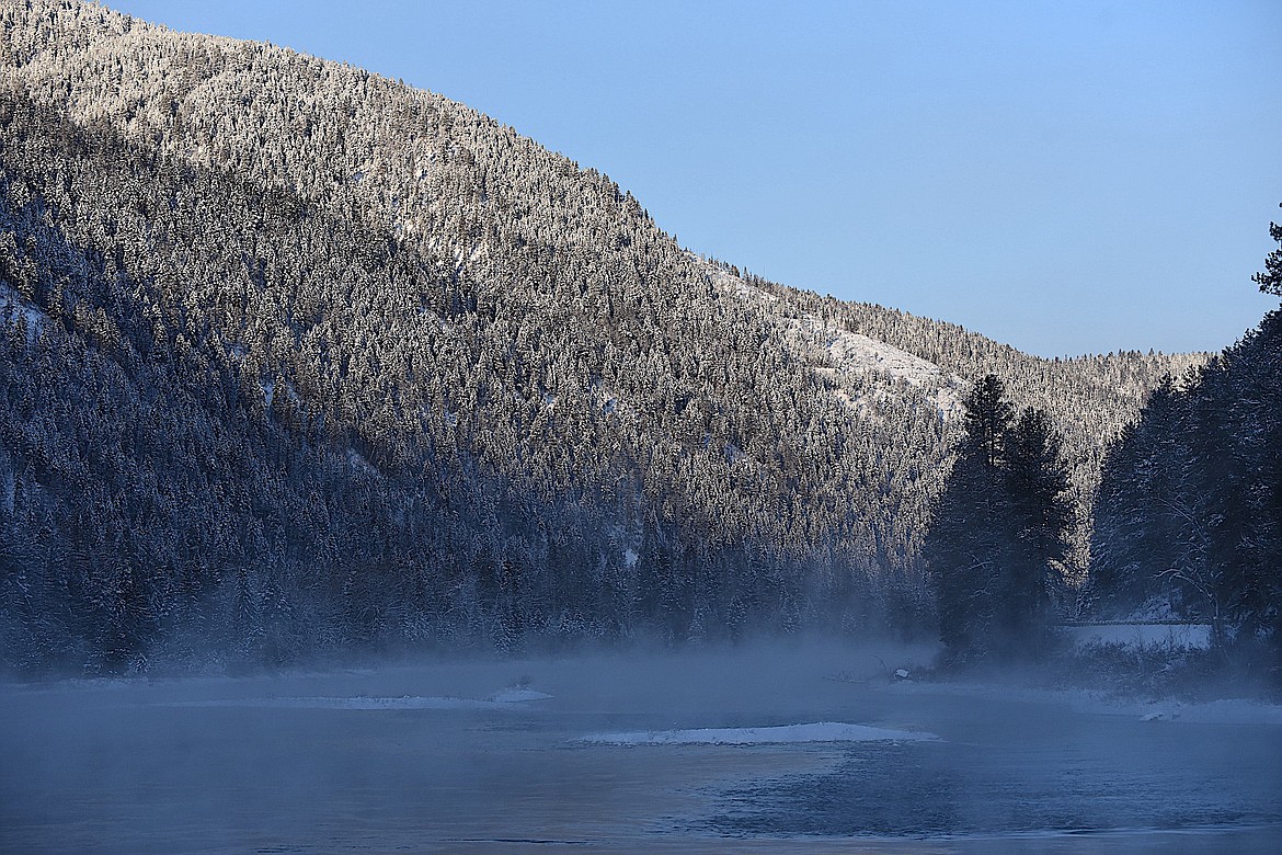 Steam rises off of the Kootenai River at Osprey Landing Friday morning. Temperatures were about minus-10 at 9 a.m. (Scott Shindledecker/The Western News)