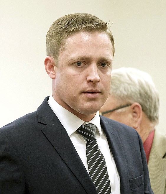 Caleb Covey, 37, at a prior hearing in Lincoln County District Court. (The Western News FILE)