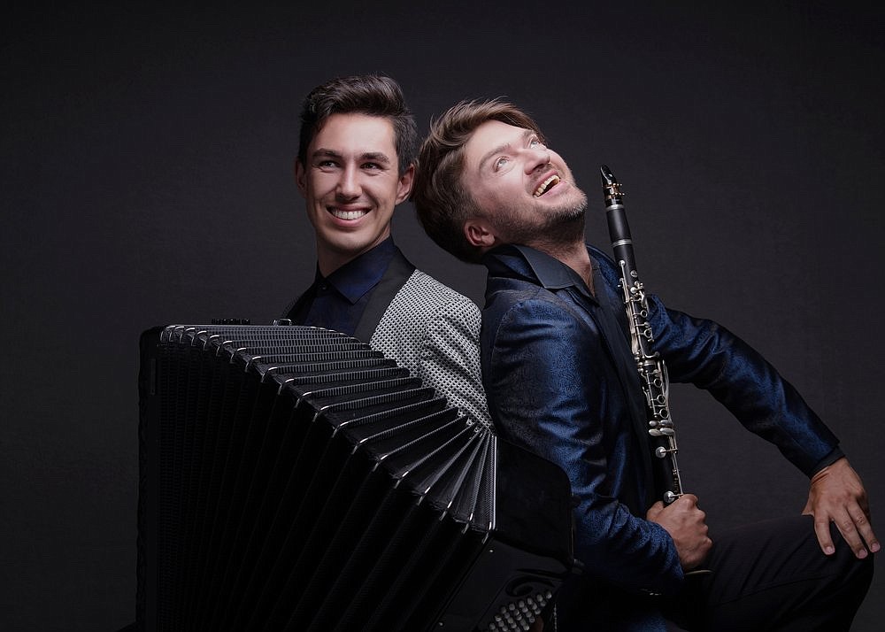 Bridge & Wolak, a Canadian music and comedy duo bring their original performance to the O’Shaughnessy Center Jan. 24. (Photo provided by Whitefish Theater Company)