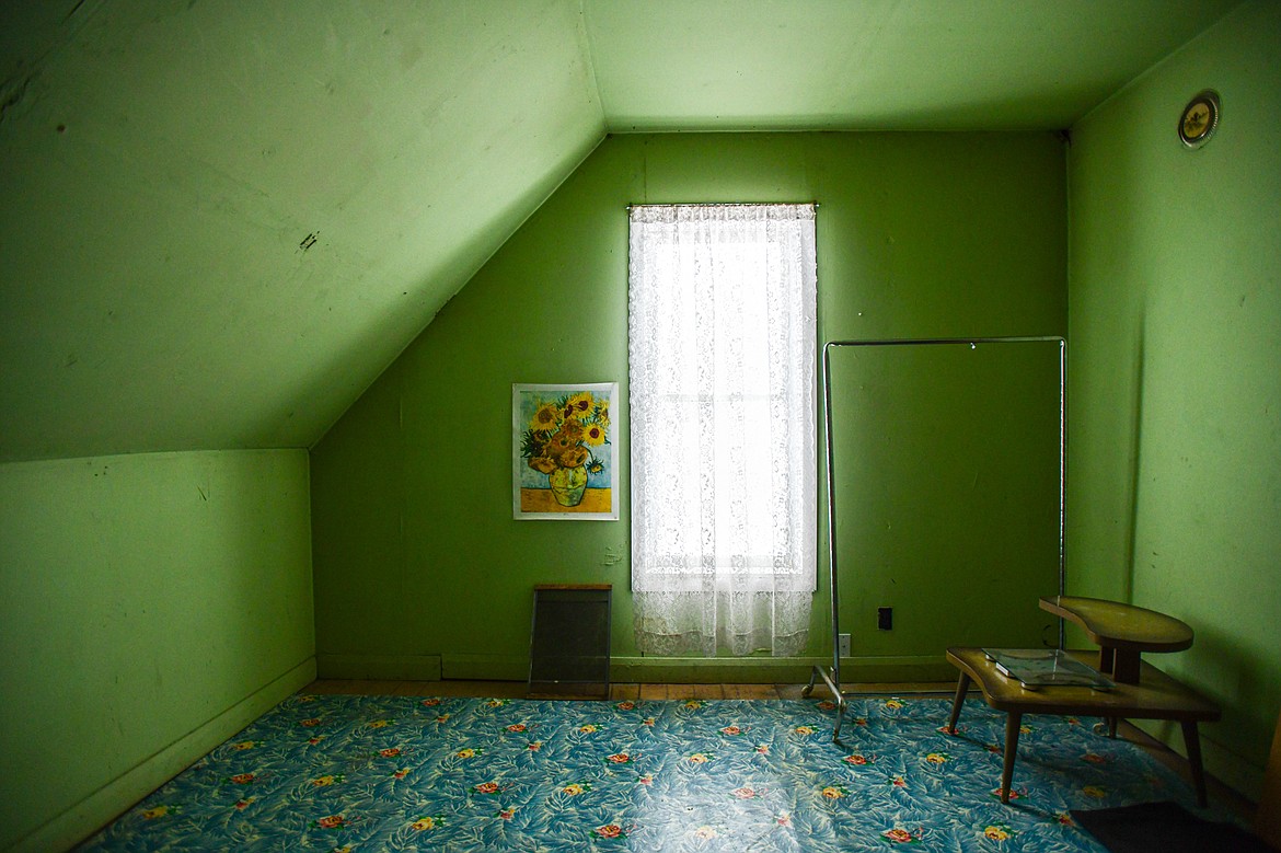 One of two upstairs rooms that owner Sarah Harding hopes to convert into artist studios at Kalispell Community Thrift on Tuesday, Jan. 16. (Casey Kreider/Daily Inter Lake)