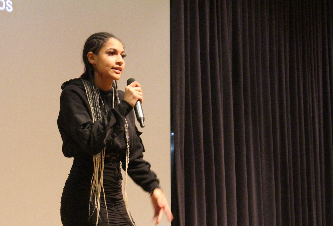 Glory Jones rapped about justice and brotherhood during the MLK Day commemoration.