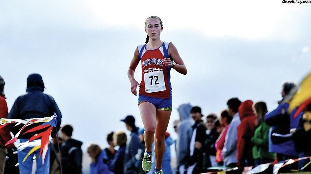 MAKENA MORLEY won four State B cross country titles for Bigfork, before running collegiately at Montana and Colorado. (photo courtesy of Bigfork High School)