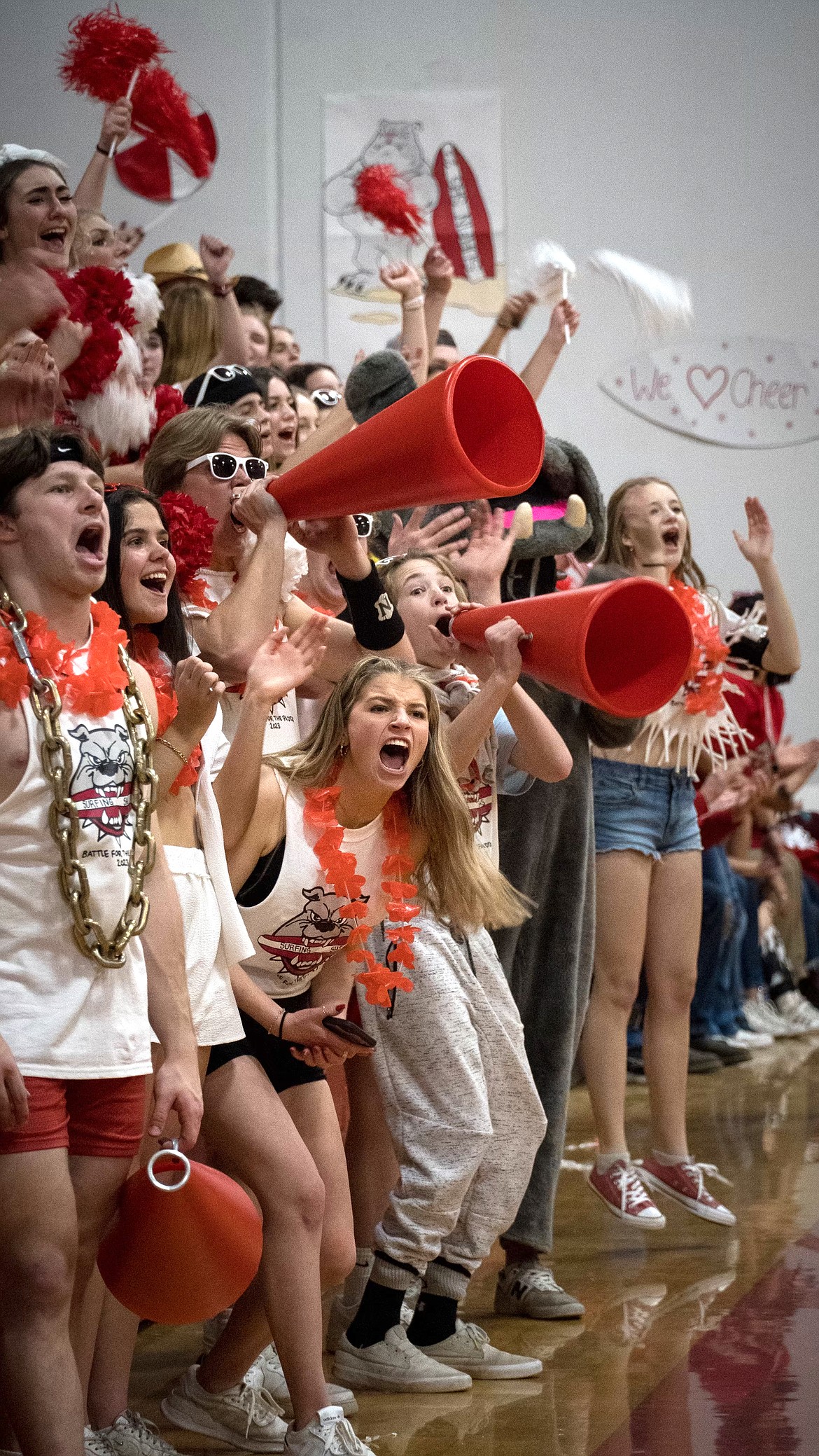 Sandpoint High School students cheer on the Bulldog at the 2023 Battle for the Paddle. This year's spirit competition id Friday at Lakeland High School.