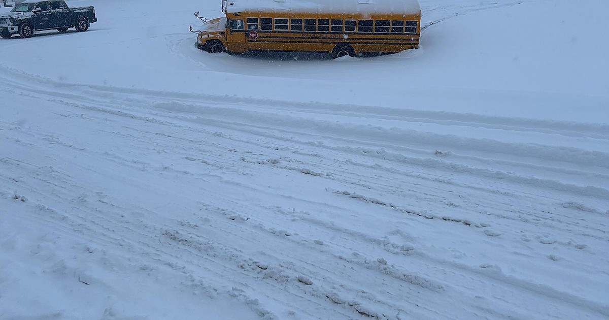 Bus slides into swale at Post Falls High School | Coeur d'Alene Press