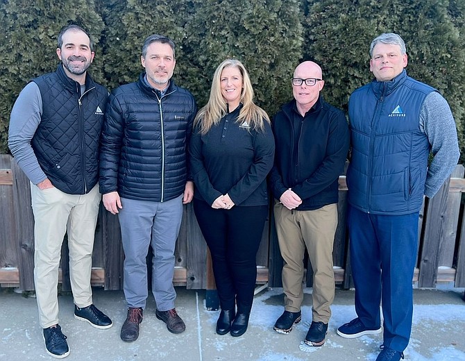 Acrisure participants include (from left) Daniel Graisy, Chad Murray, Angie Demmig, Randy Oaks and John Naccarato.