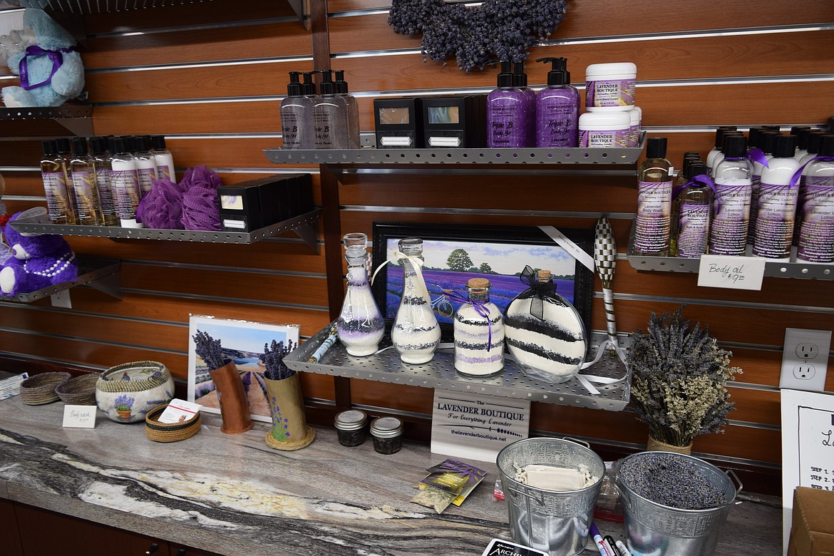 Various lavender products lavender grower Joseph Downs sells in-person and online as part of his Lavender Boutique business. Downs said he makes more than 85 different products for men and women.