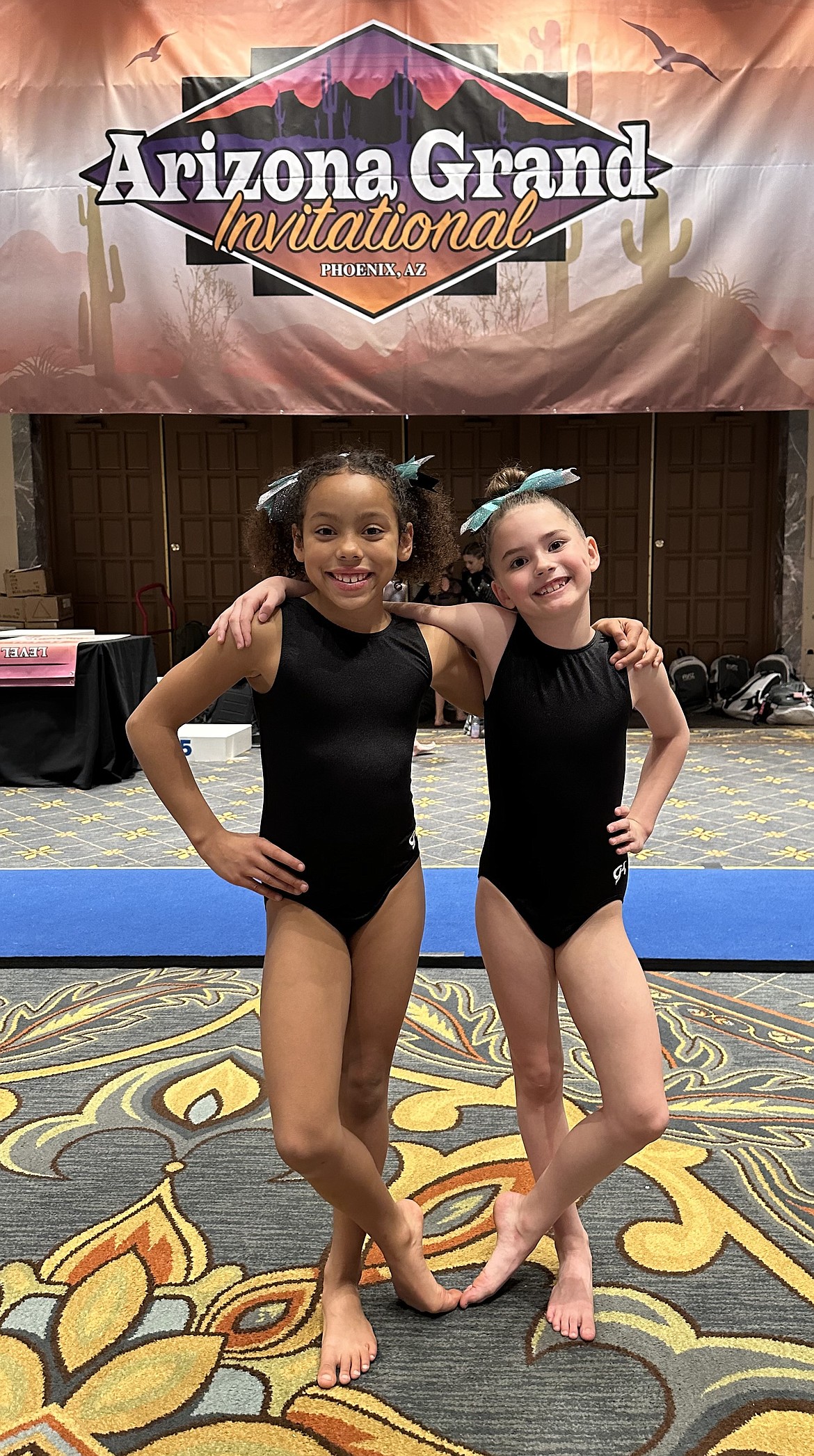 Courtesy photo
Avant Coeur Gymnastics Level 3 girls at the Arizona Grand Invitational in Phoenix: Sunny Monteith, left, and Avonlea Cotton.