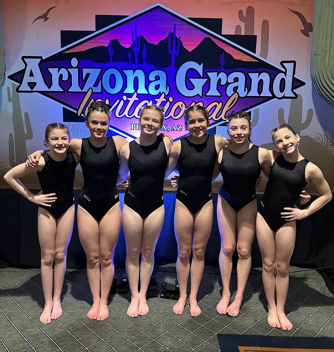 Courtesy photo
Avant Coeur Gymnastics Level 8 girls took 3rd Place Team at the Arizona Grand Invitational in Phoenix. From left are Georgia Carr, Kate Mauch, Eva Martin, Lexie Gersdorf, Sage Kermelis and Kaylee Strimback.