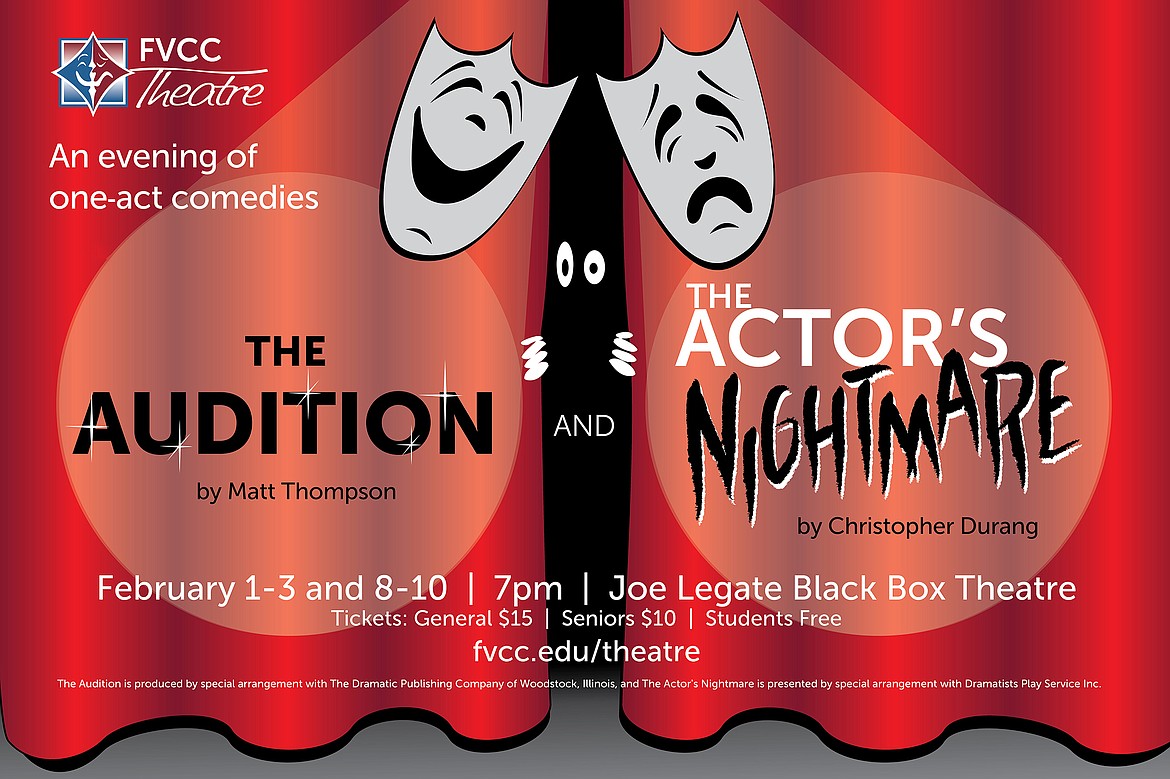 “The Audition” and “The Actor's Nightmare,” two short comedies will be performed by the Flathead Valley Community College Theatre Department. (Courtesy image)