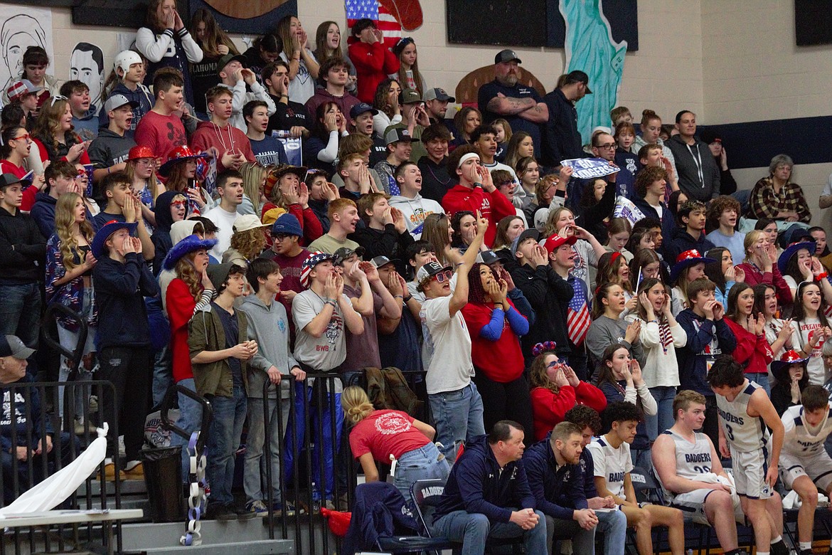 Bonners Ferry students sections shows Timberlake their school spirit and the strength of their lungs.