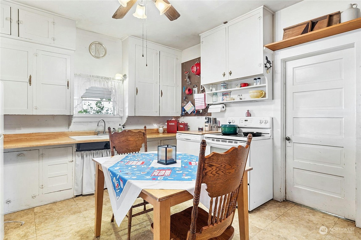 The kitchen of the 100-year-old house owned by two former mayors of Hatton. The property also features many original outbuildings and features.